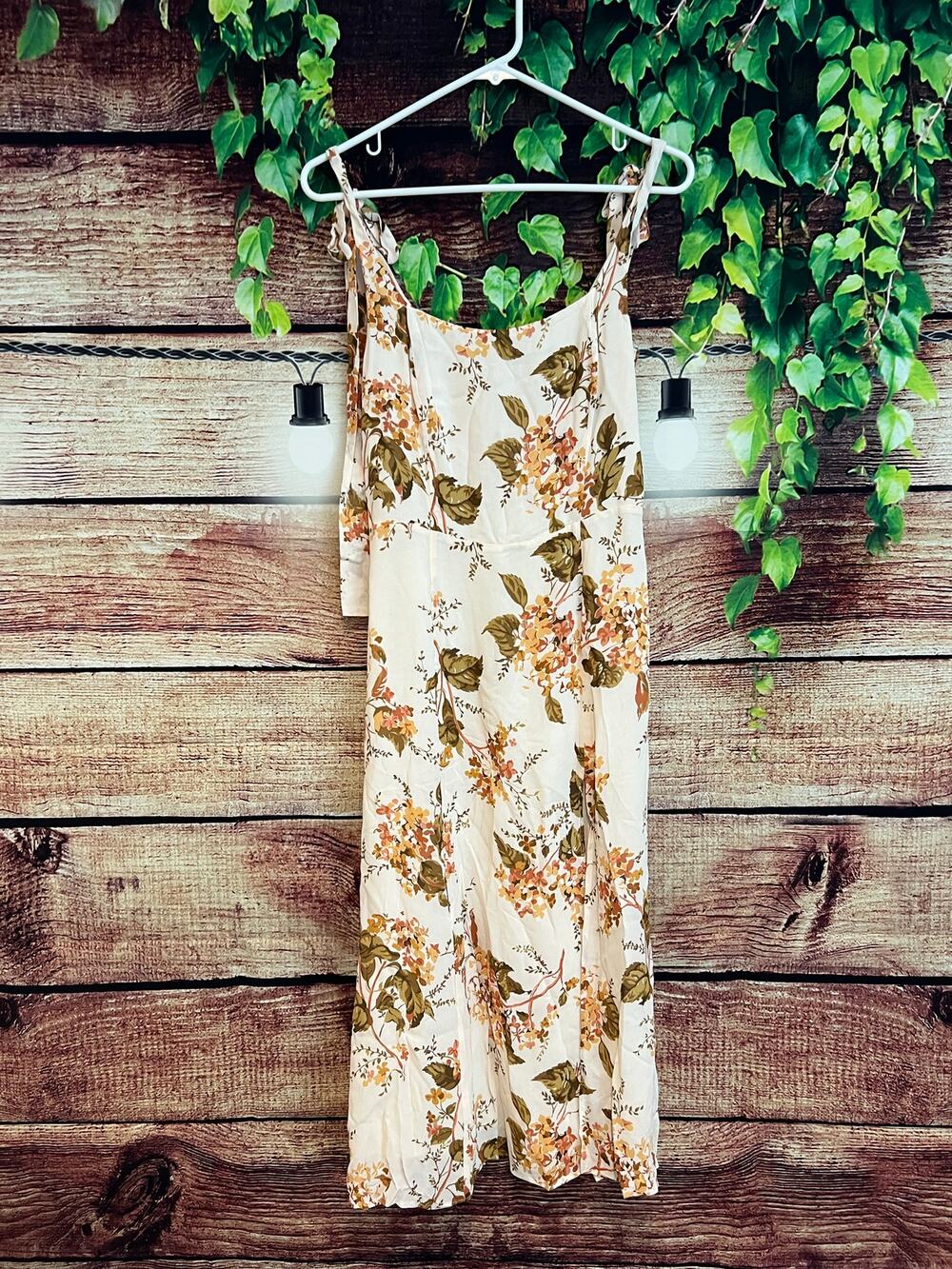 Reformation Twilight Midi Dress Floral Bella Sundress Boho Earth Tones Size 6
